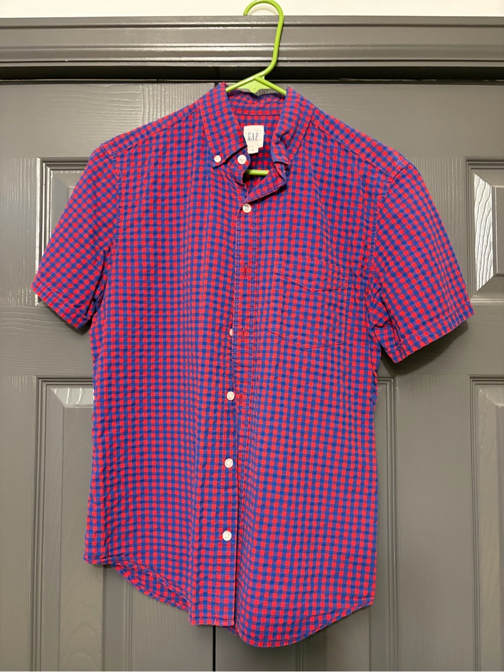 Men's lot of 6 button down short sleeve shirts